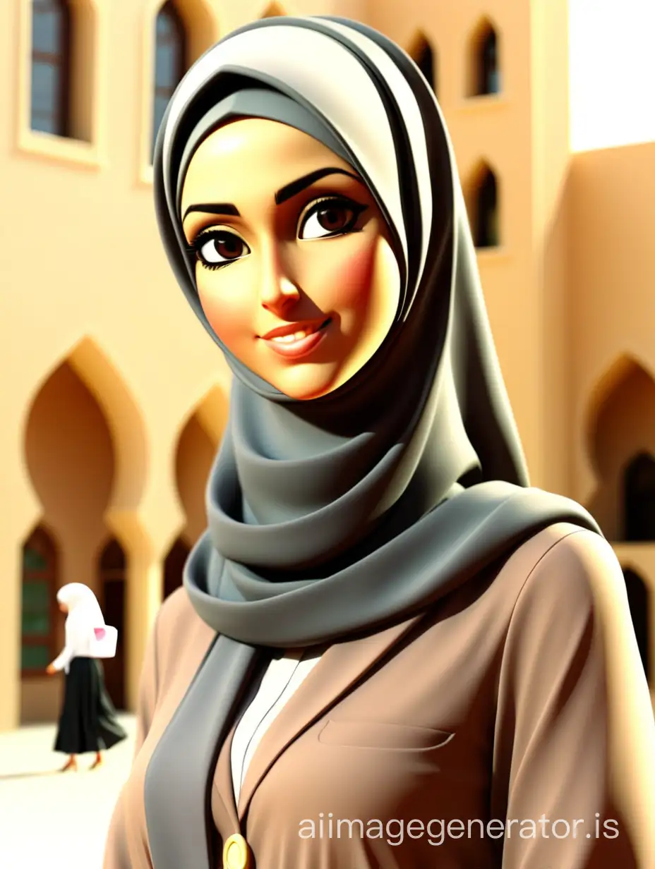 Muslim-Female-Teacher-Wearing-Hijab-Educating-Students