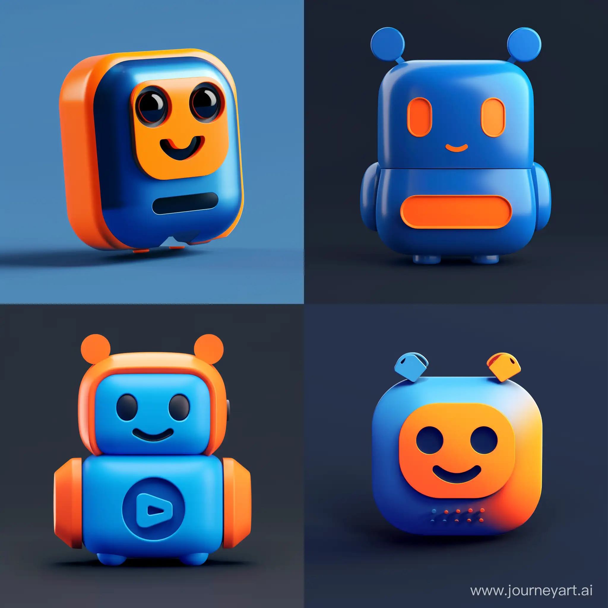 Professional-IT-Company-Telegram-Bot-Icon-in-Striking-BlueOrange-Colors