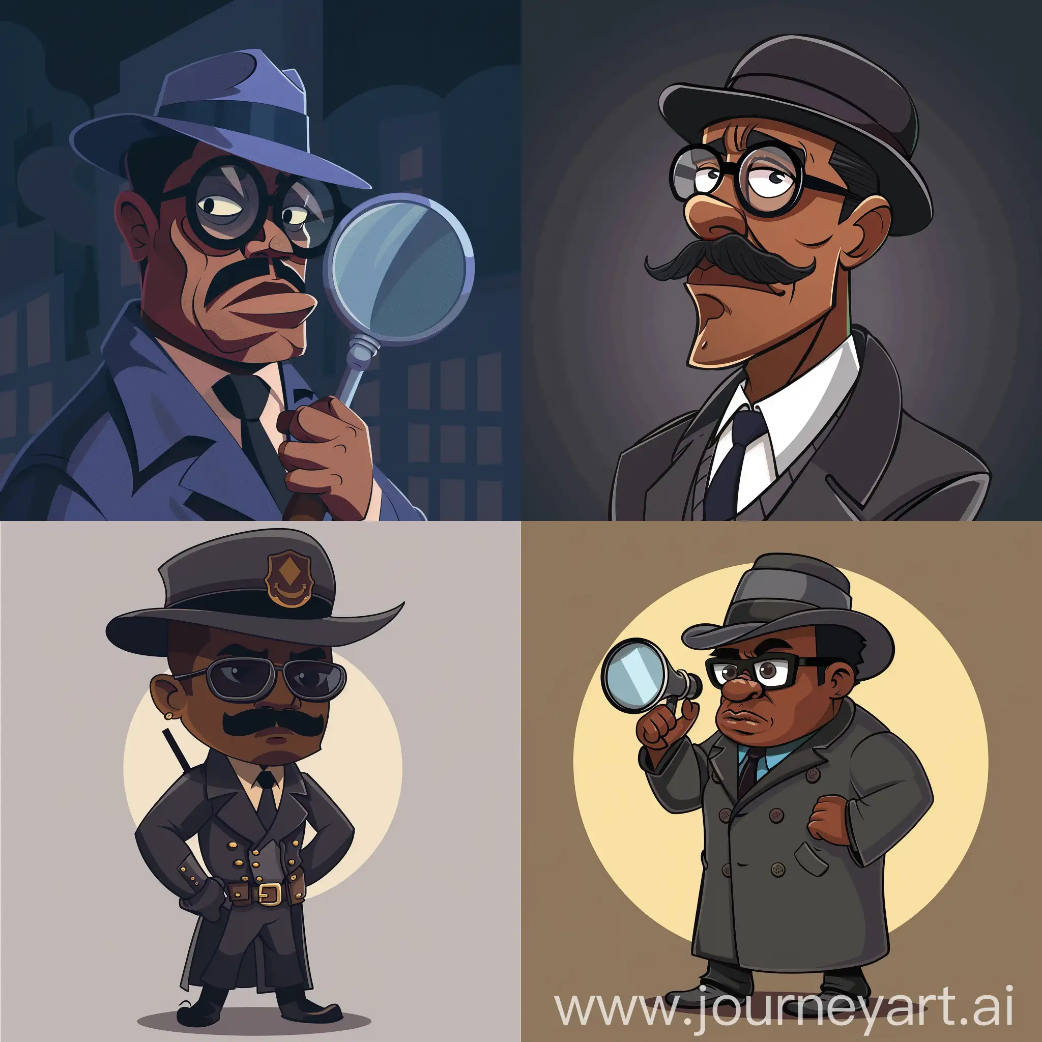 Cartoon-Black-Detective-Solving-a-Mystery-in-Noir-Style