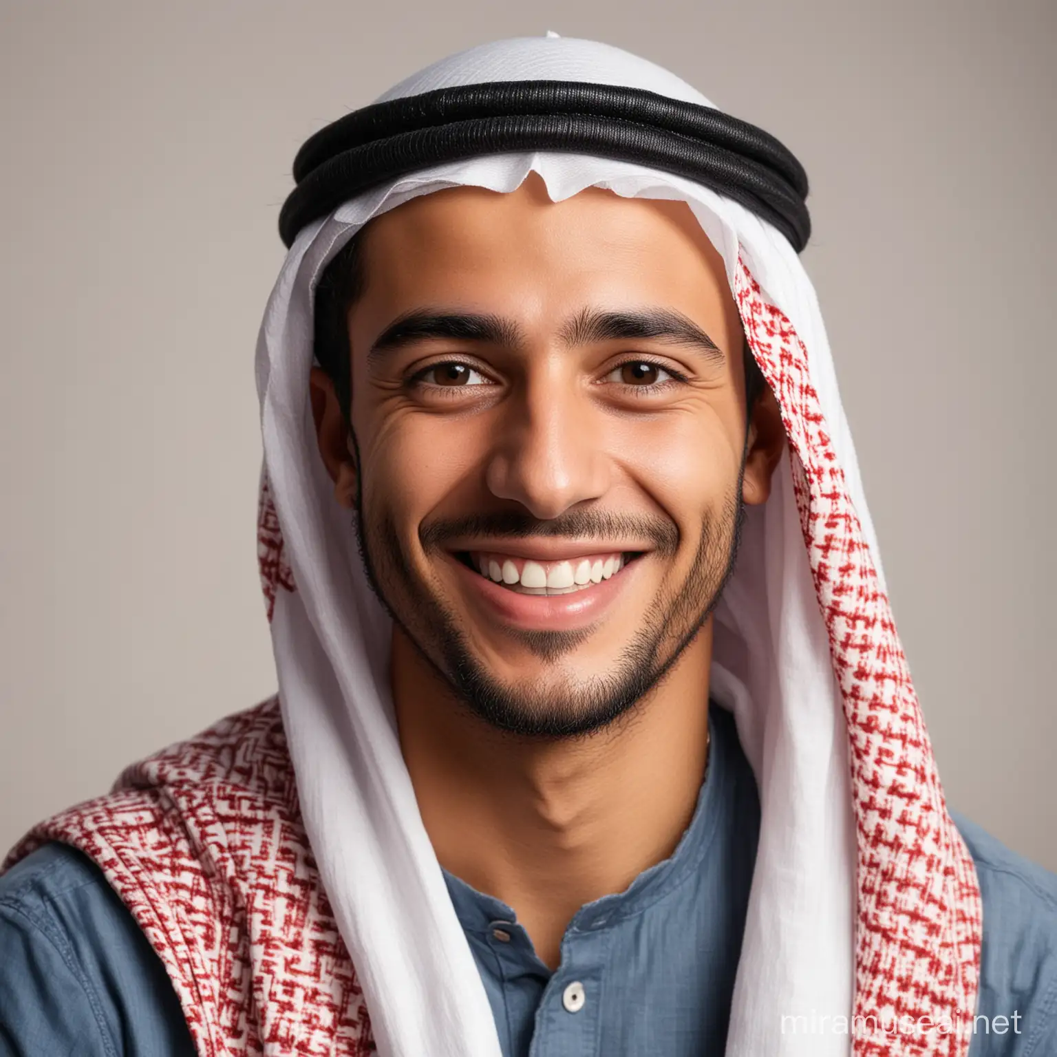 young and happy man from the middle-east