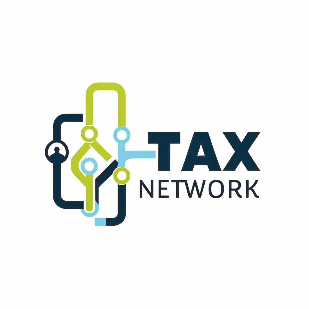 logo, Tax Network, with the text "Tax Network", typography, be used in Finance industry