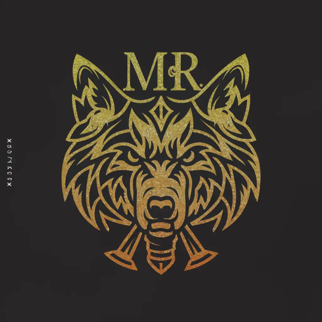 LOGO-Design-For-MR-Wolf-Circle-Ax-Emblem-on-Clear-Background