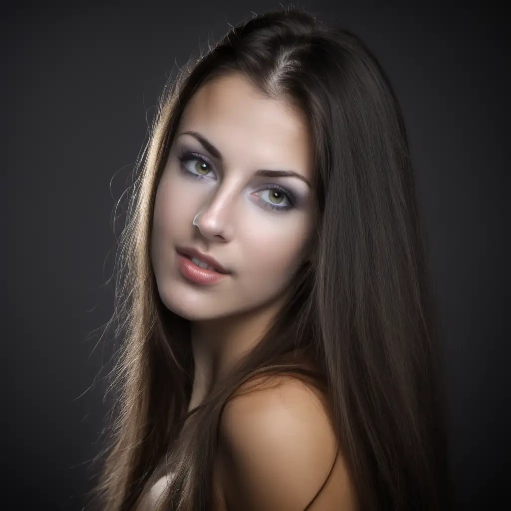 Elegant Brunette Woman with Graceful Features