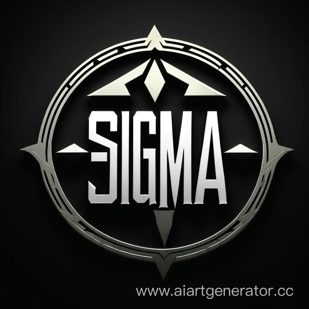 Отряд Специального Назначения "Sigma" логотип без надписей ровно симметрия по середине знак Σ на черном фоне