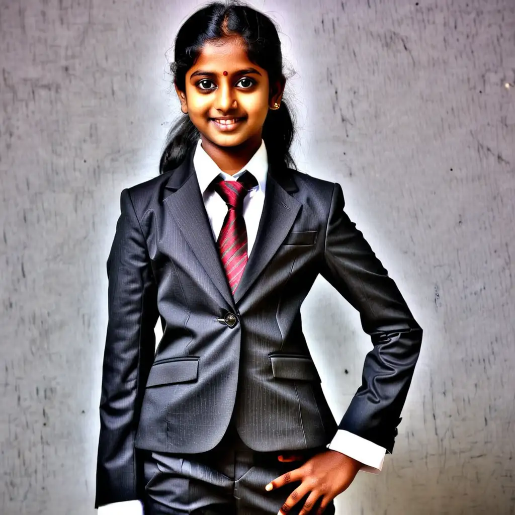 Tamil girl in a suit