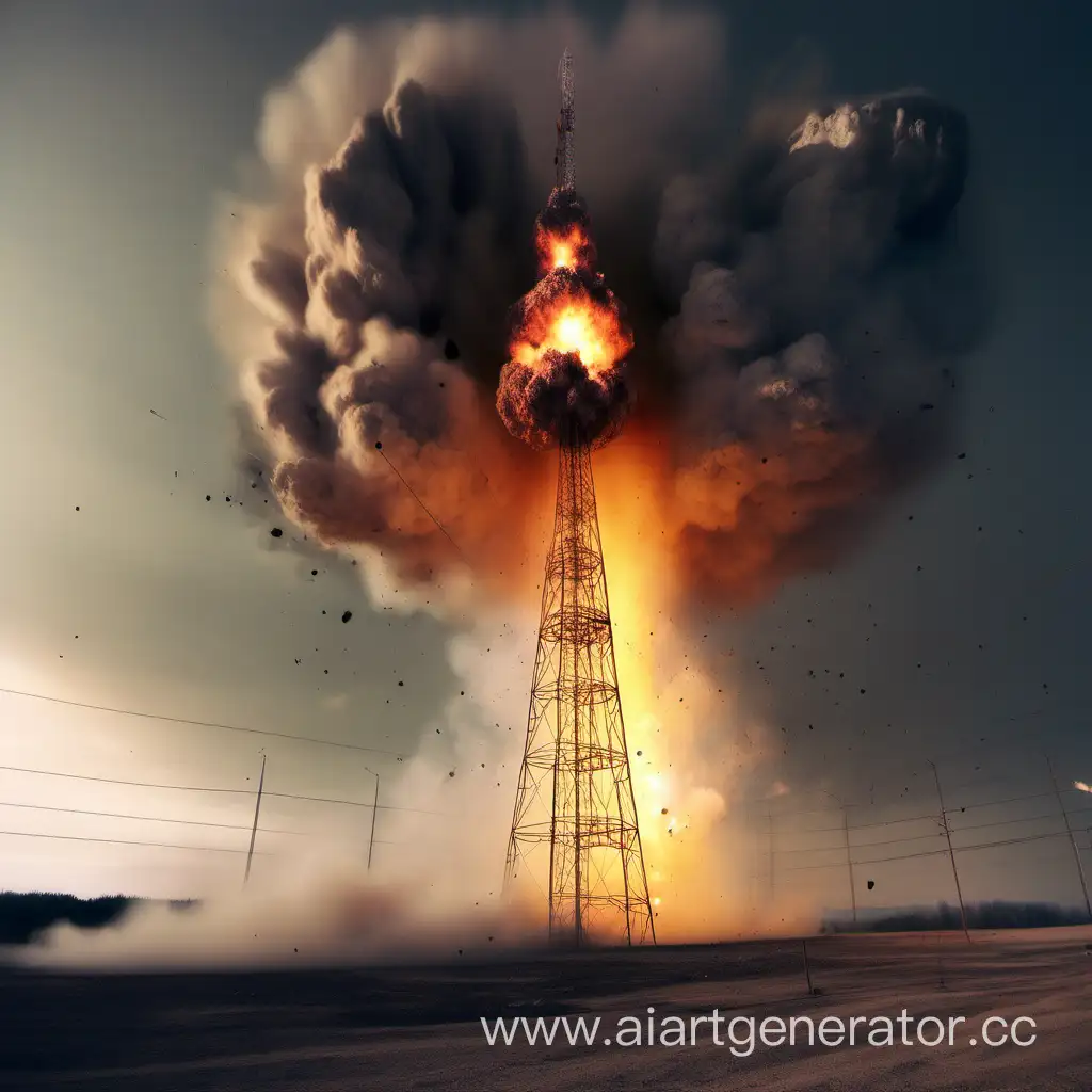 Dramatic-Radio-Tower-Explosion-Massive-Blast-in-Urban-Landscape