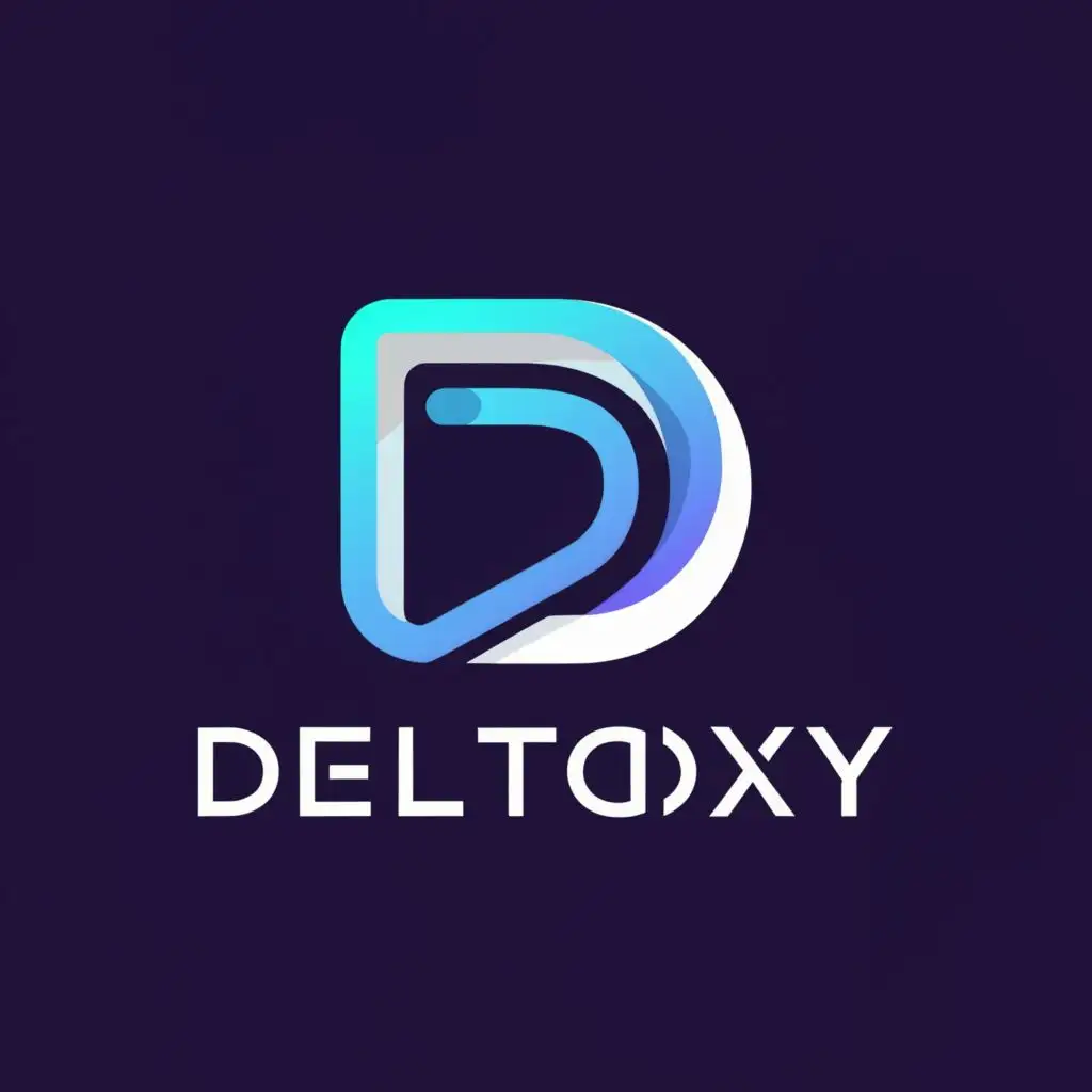 a logo design,with the text "DELTOXY", main symbol:D,Moderate,be used in Internet industry,clear background