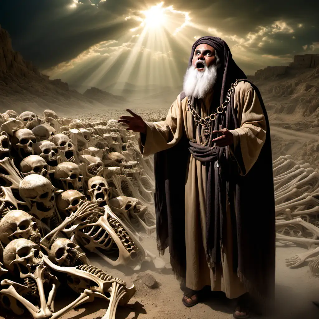 Ezekiel in the Valley of Dry Bones Vision