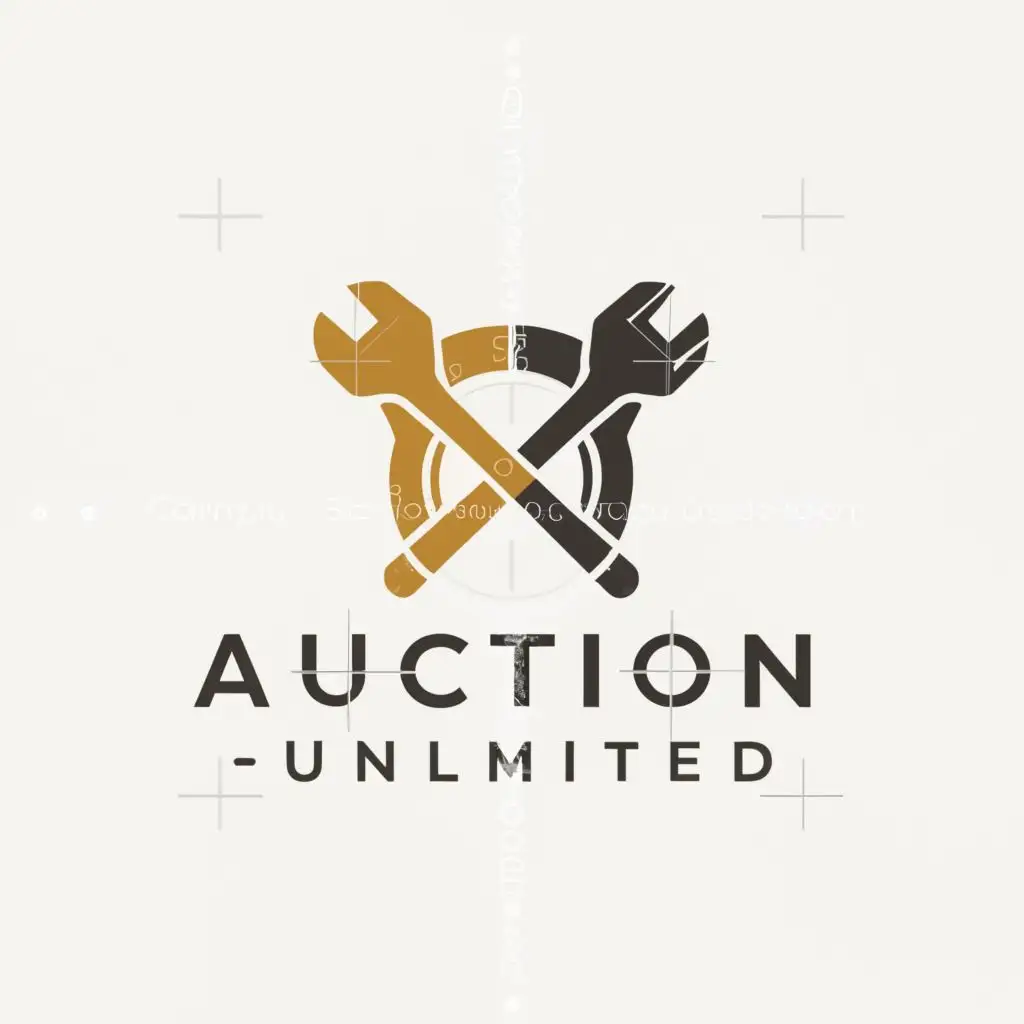 a logo design,with the text "Auction-Unlimited", main symbol:Tools,Moderate,be used in Retail industry,clear background