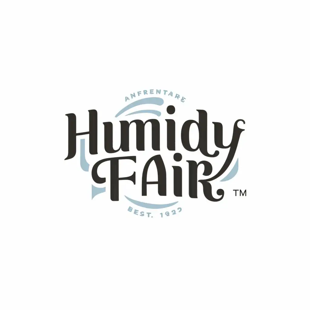 a logo design,with the text "Humidyfair", main symbol:humidyfiers,Minimalistic,clear background