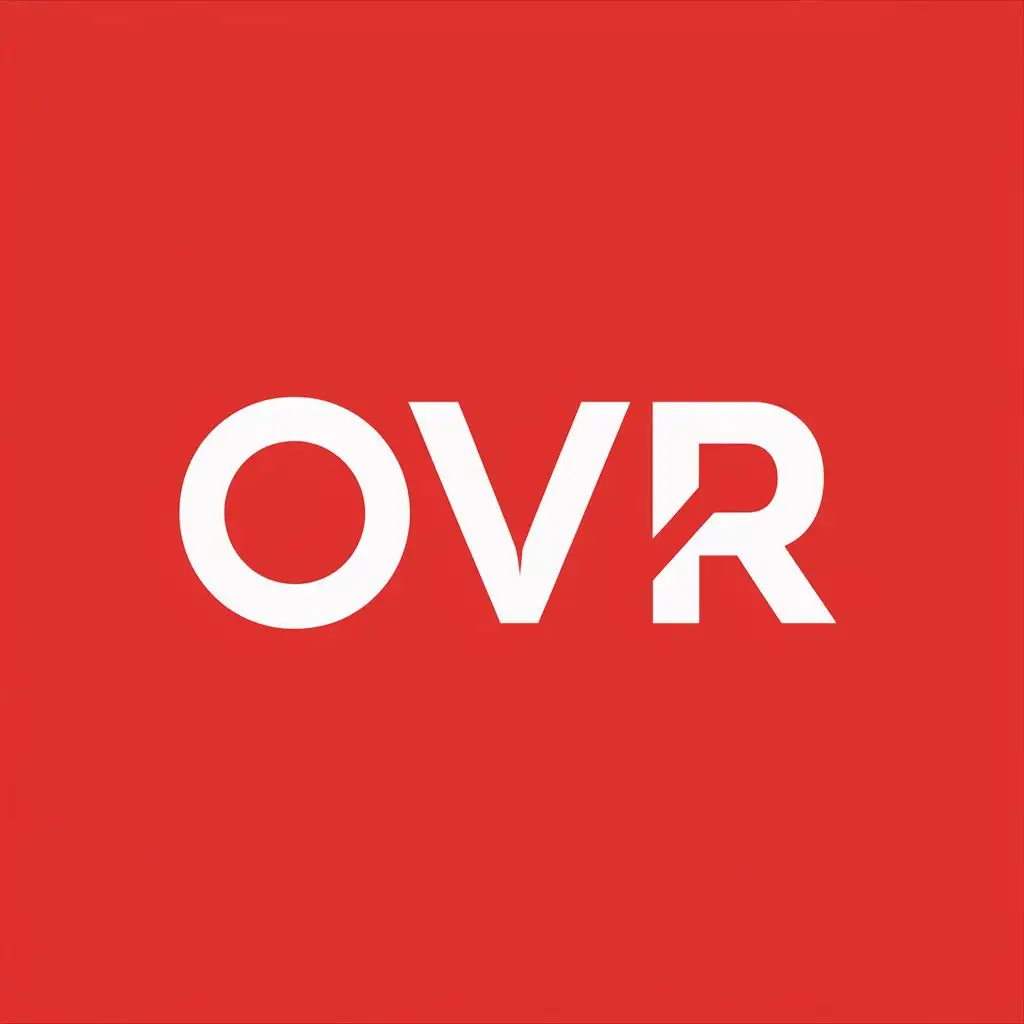 logo, simple, with the text "OVR", typography, be used in Entertainment industry