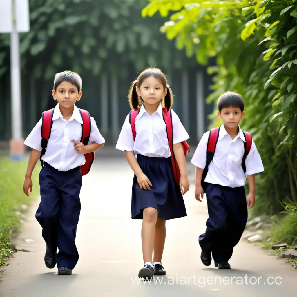 Enthusiastic-Children-Heading-to-School-for-a-Day-of-Learning