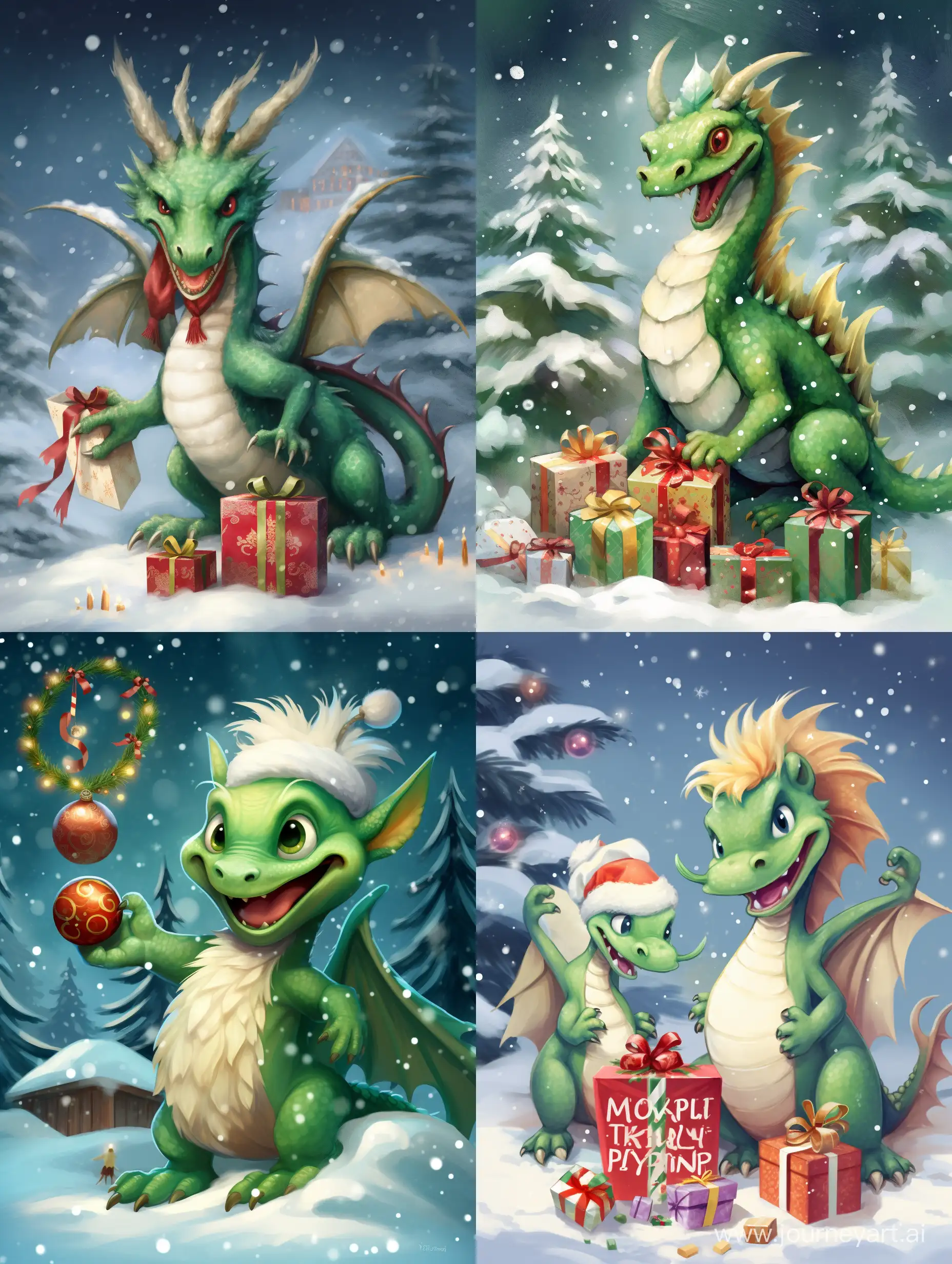 Festive-Dragon-Wishing-Happy-New-Year-with-Snow-and-Christmas-Tree
