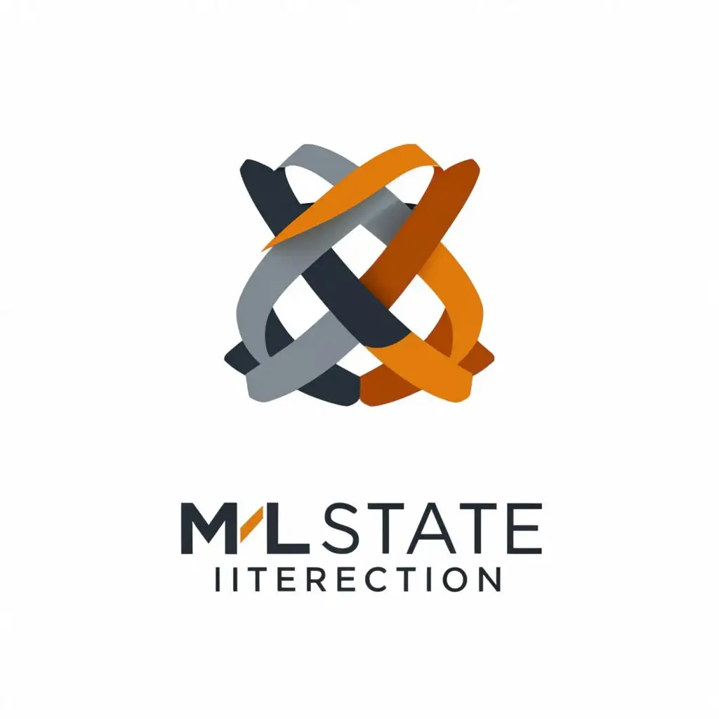 a logo design,with the text "ML-State Intersection", main symbol:ML-State Intersection,complex,be used in Education industry,clear background