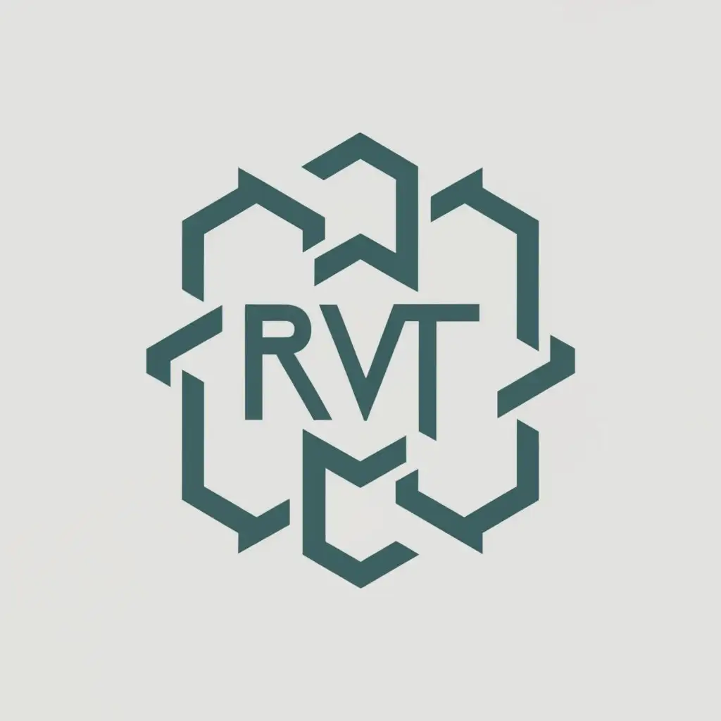 a logo design,with the text "RVT", main symbol:Hexagon,Moderate,clear background