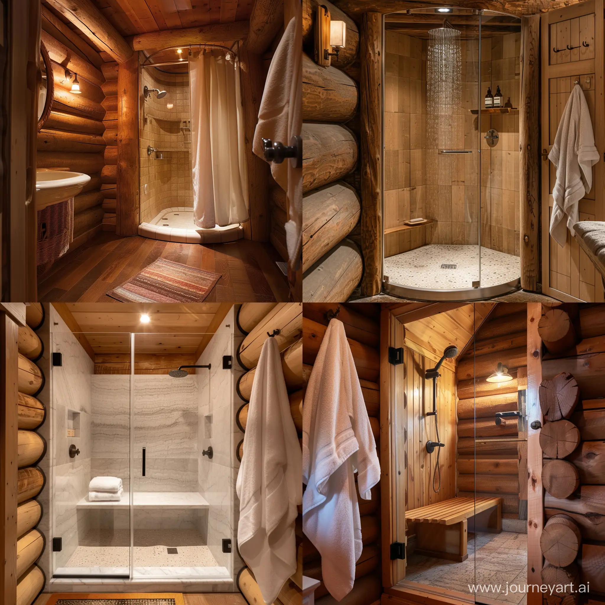 Luxurious-Log-Cabin-Shower-Room
