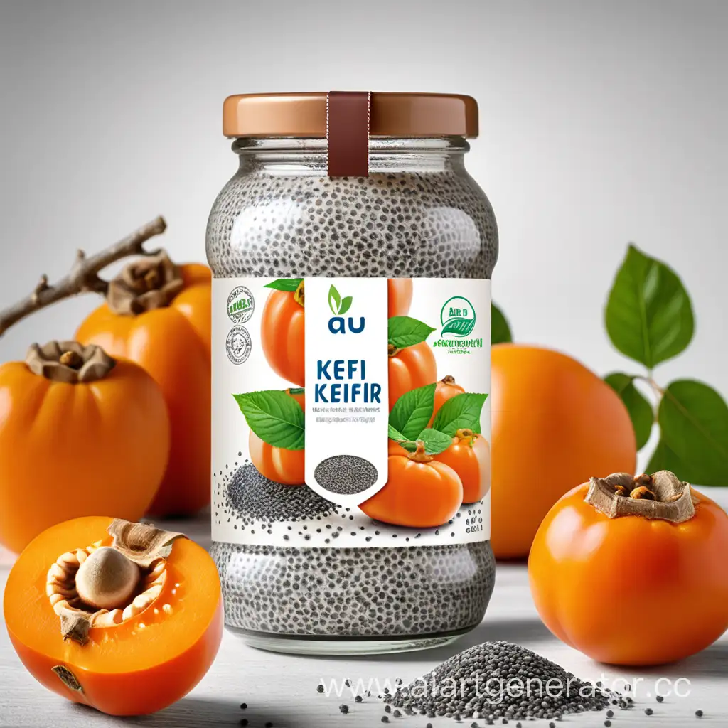 NutrientRich-ATU-Product-Kefir-with-Chia-Seeds-and-Persimmon-in-a-250ml-Glass-Jar