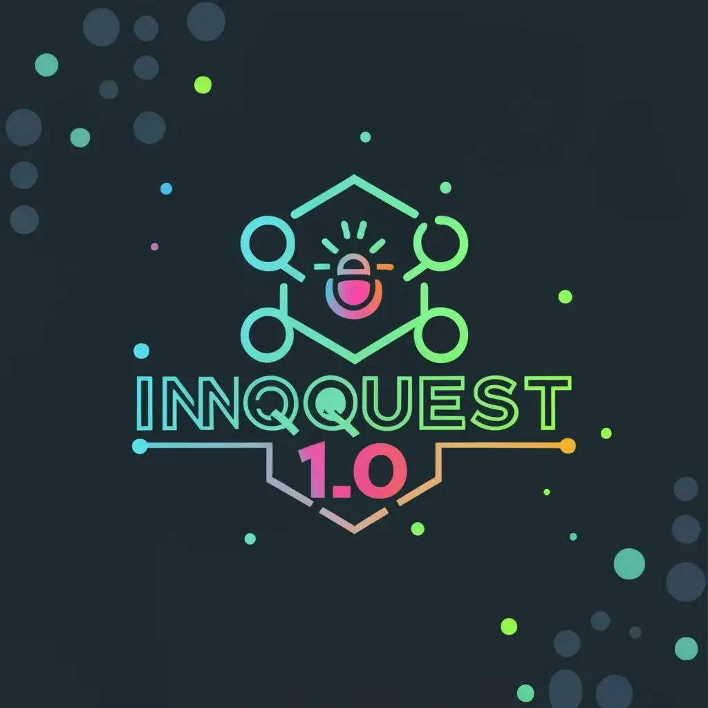 logo, tech, with the text "Innoquest 1.0", typography, be used in Technology industry