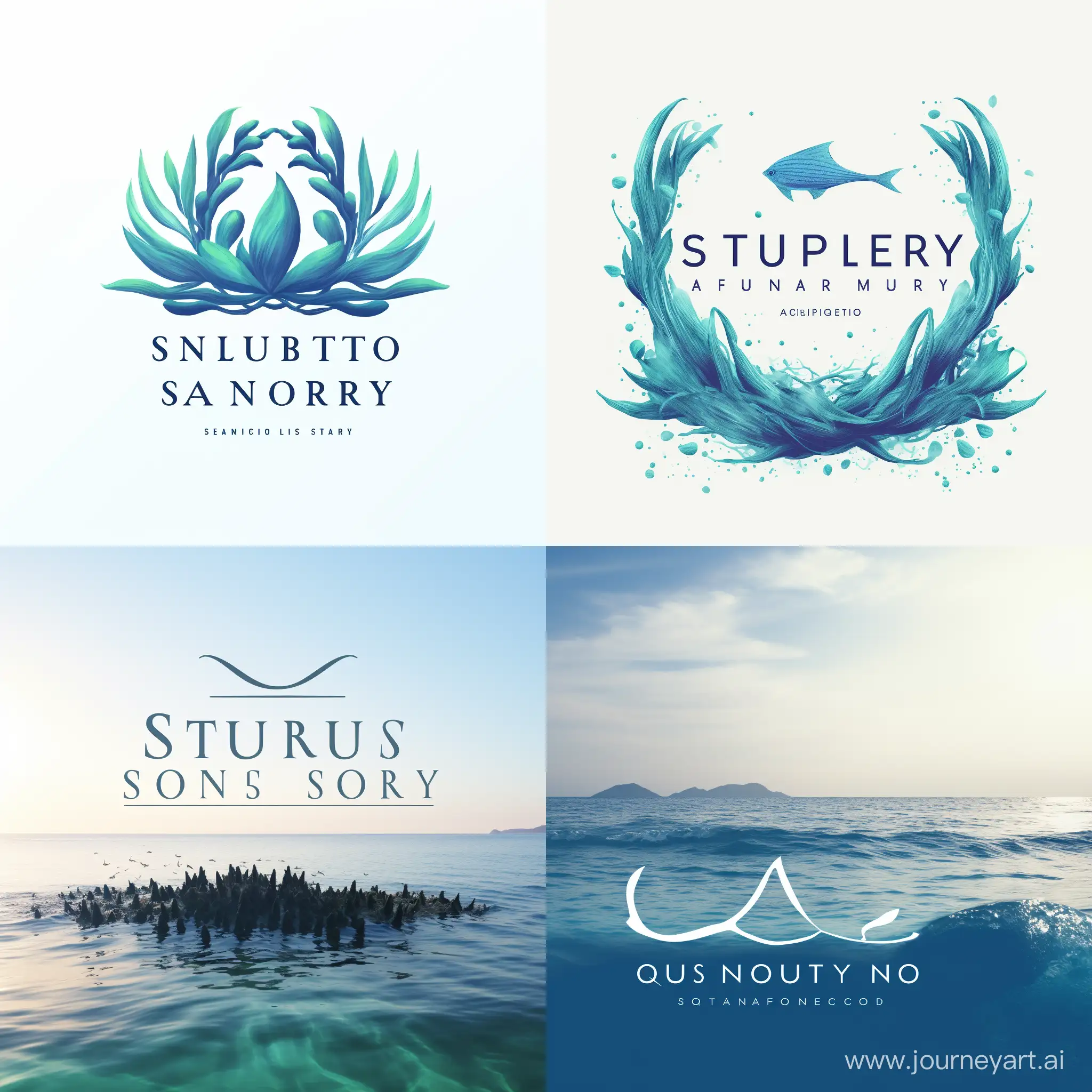 Seriuos innovative sustainable company logo with name "Ocean purity"