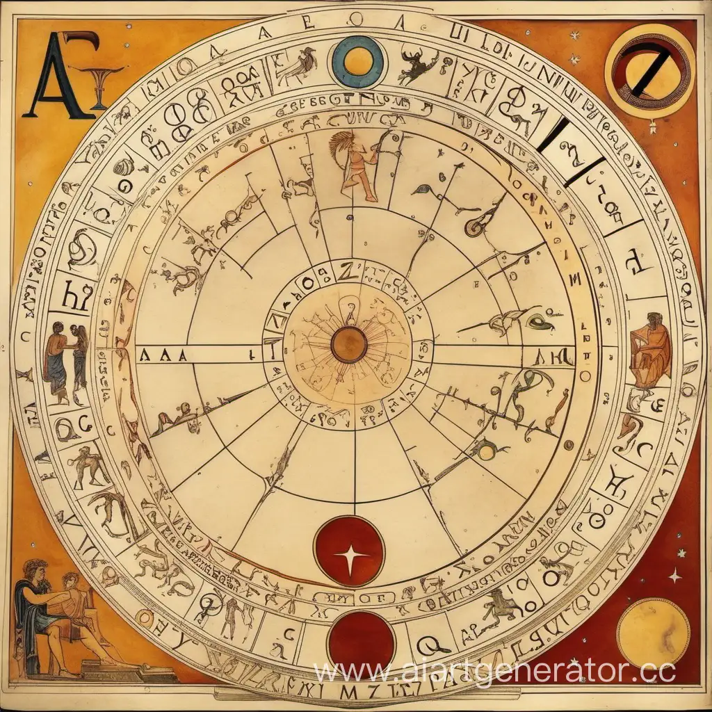 astrology, ancient greek, alphabet