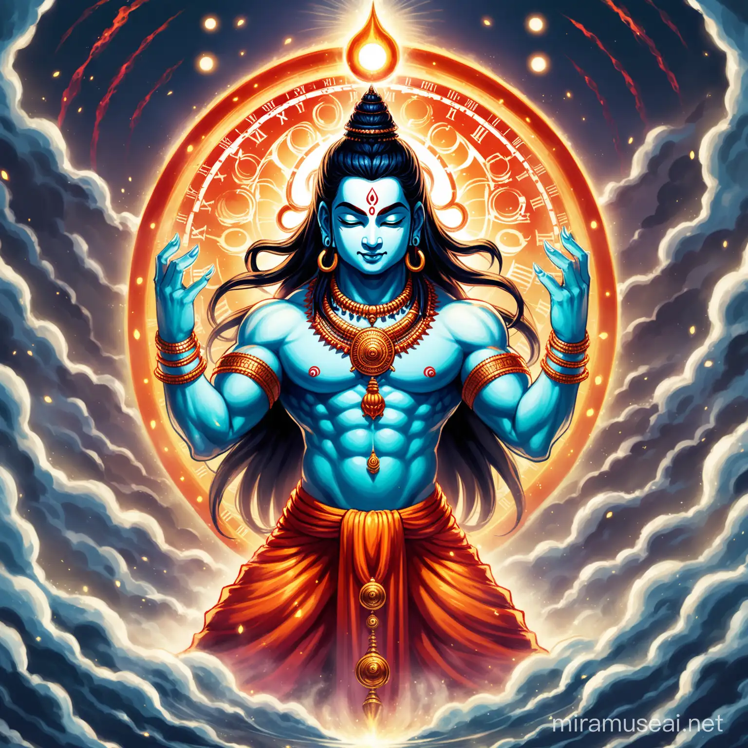 Majestic Shiva Mahakaal as Time Guardian and Destructor in Fierce Form