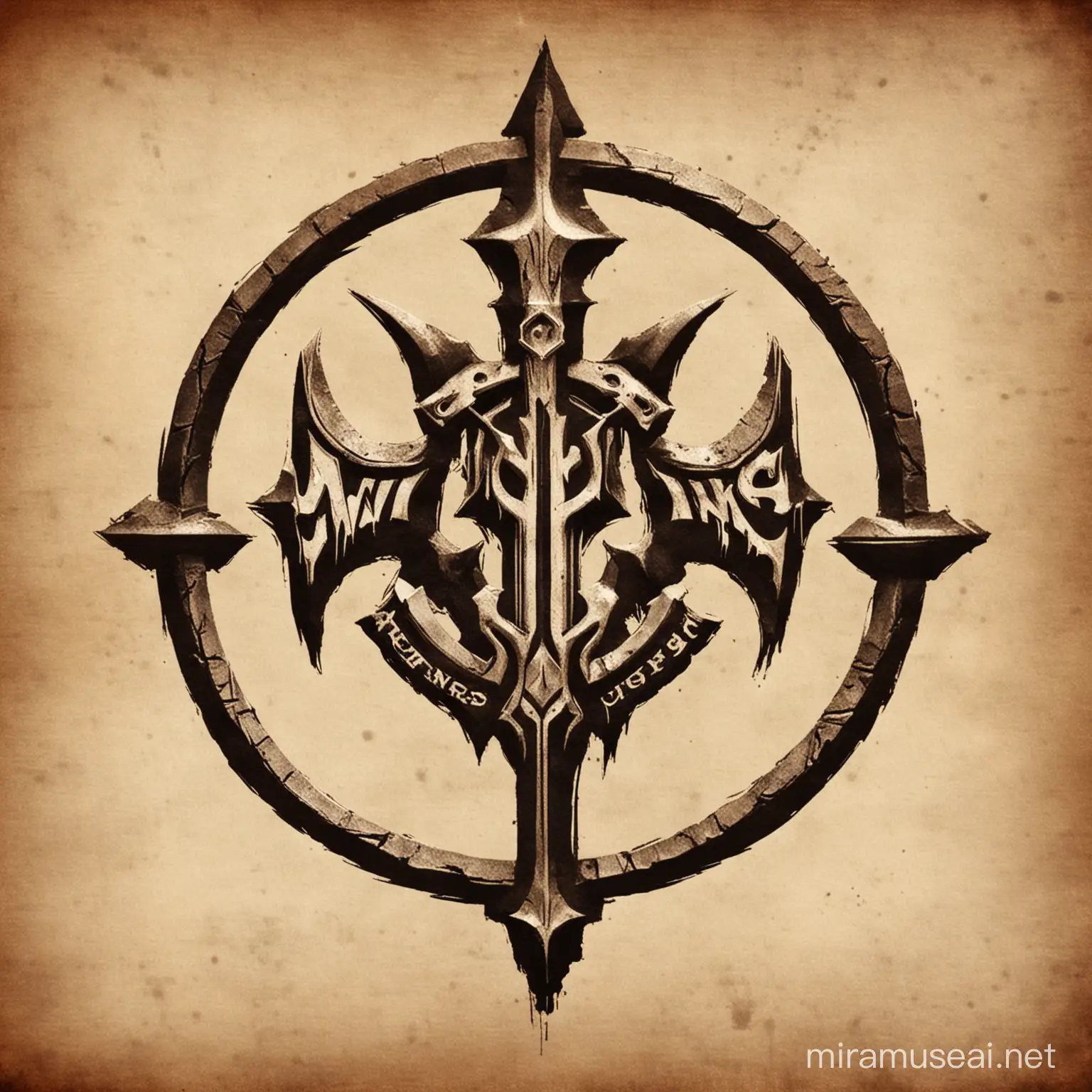 symbol for a fantasy mercenary guild called the wandering judges