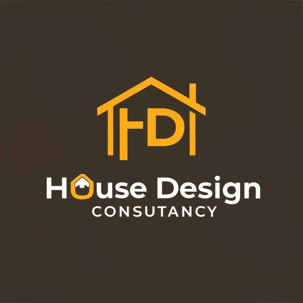 logo, HD, with the text "House Design Consultancy", typography, be used in Real Estate industry