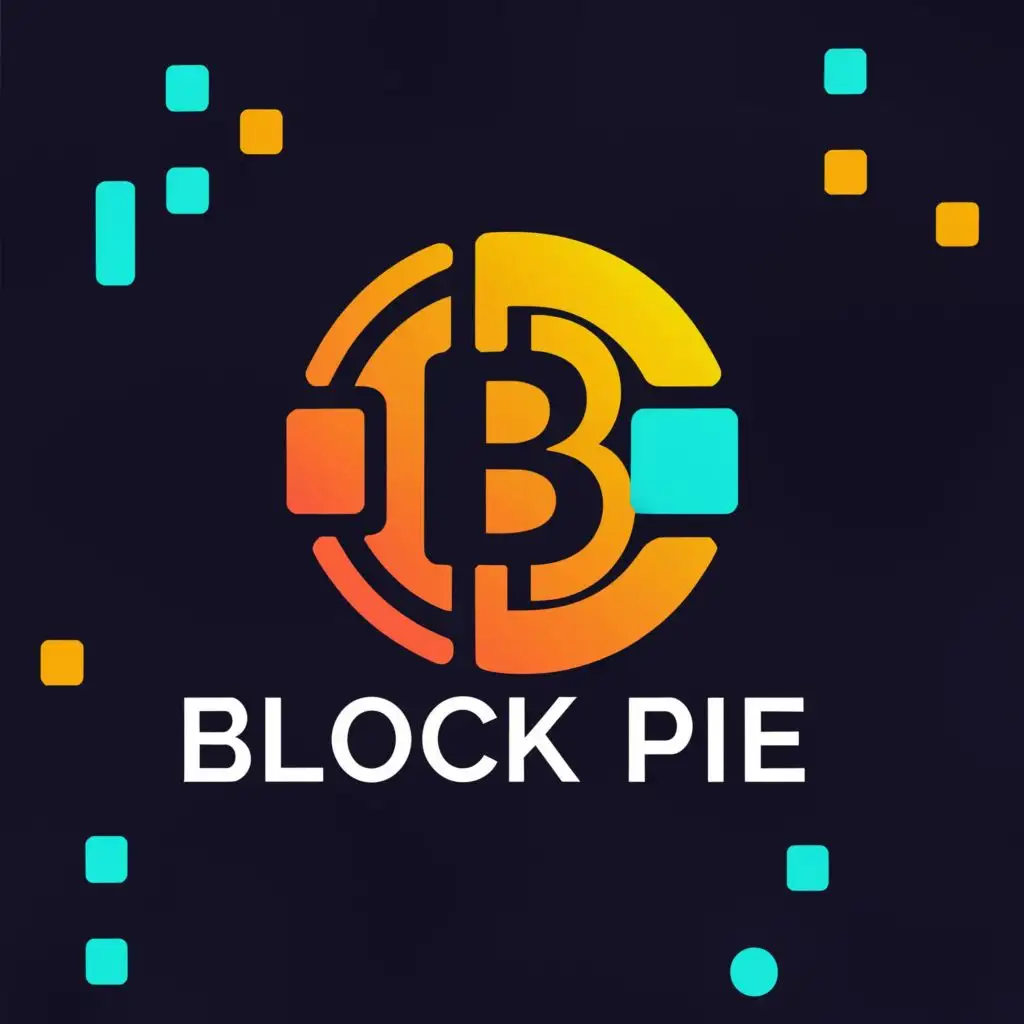 LOGO-Design-for-Block-Pie-Bitcoin-Symbolism-with-a-Complex-Internet-Industry-Theme-on-a-Clear-Background
