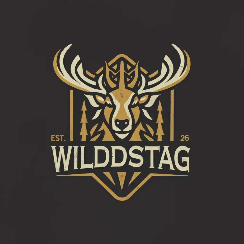 LOGO-Design-For-Wildstag-TShirt-Themed-Logo-on-Clear-Background