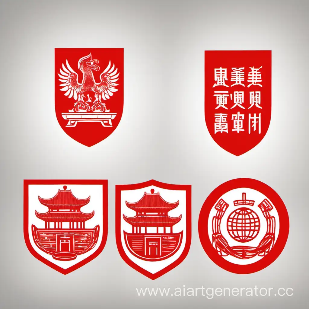 生成一个logo 要求：风格简约 大学生实践团队logo。主色调为红色，体现出中国胶东地区红色爱国文化资源的元素，体现宣讲元素，体现出团结一致的元素。 比例1：1