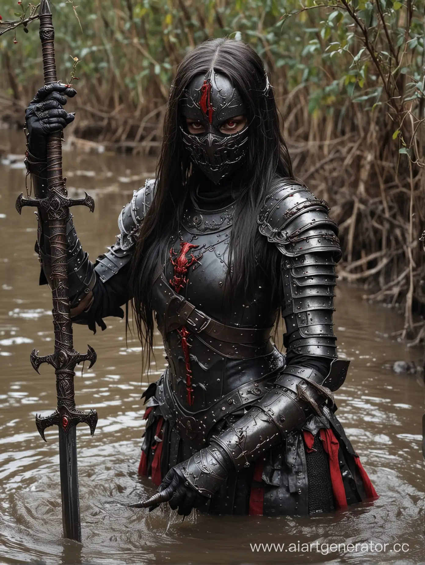 Sinister-Scorpion-Girl-and-Ironclad-Knight-in-Murky-Waters