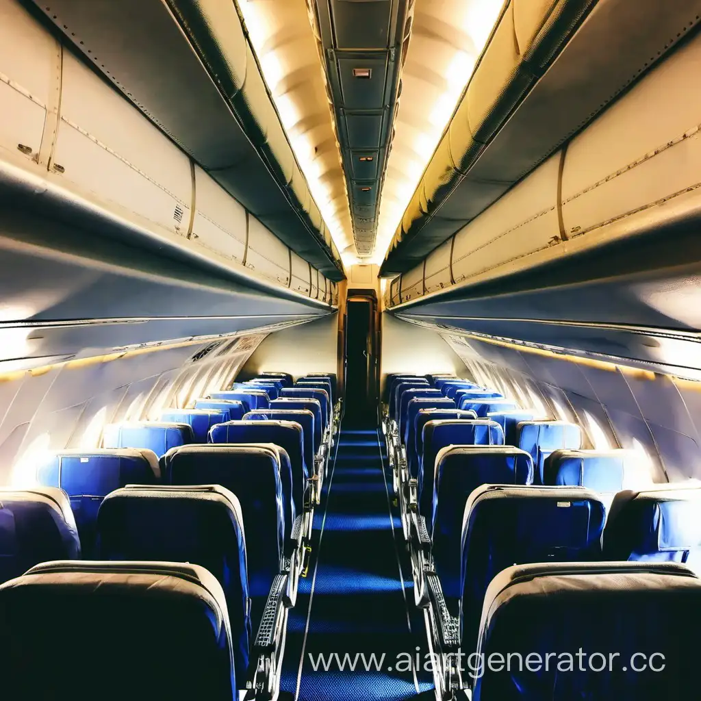 aisle in the aircraft