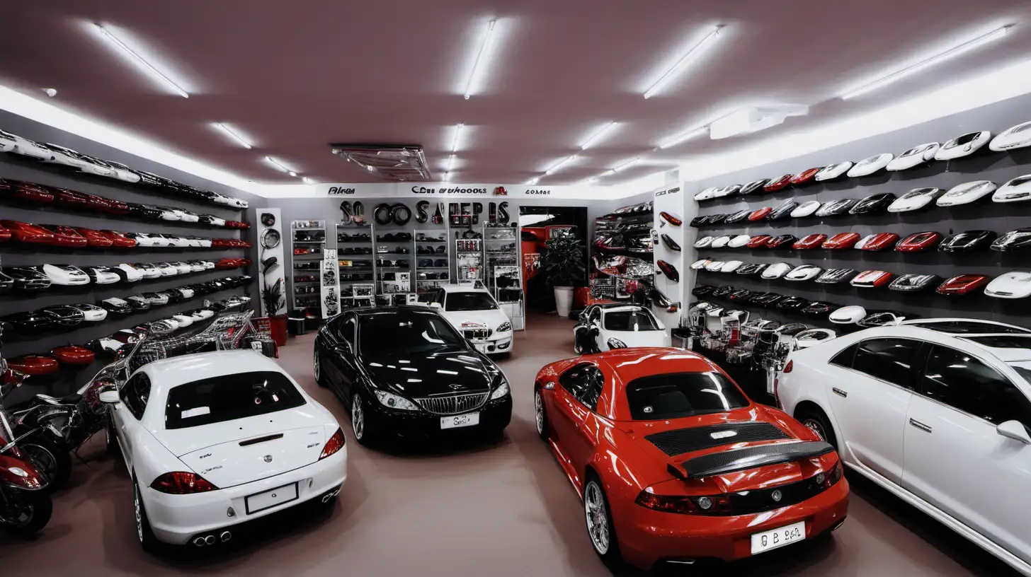 a nice car accessories shop with so many items

