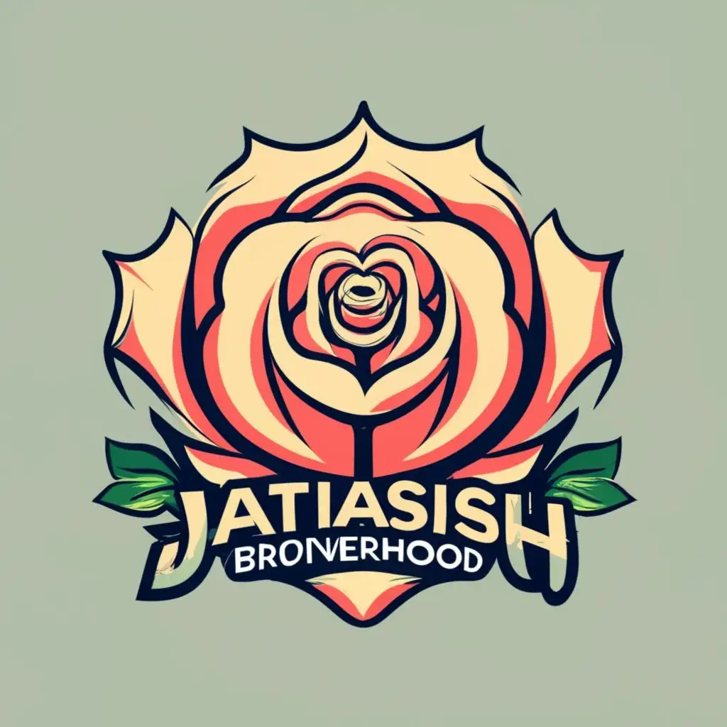 logo, FLOWER ROSE, with the text "JATIASIH BROTHERHOOD", typography, be used in Technology industry