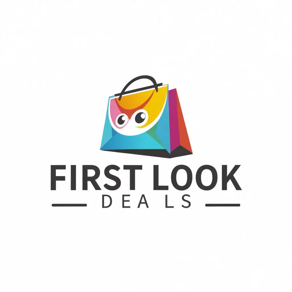 a logo design,with the text "First Look Deals", main symbol:Look, First, Deals, buy, products,Moderate,clear background