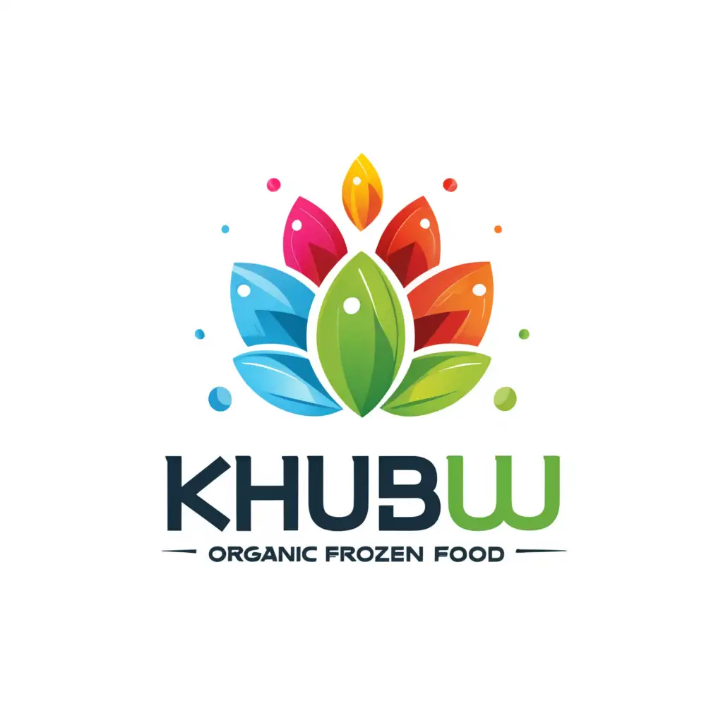 a logo design,with the text ""Khusbu" Organic Frozen Food Logo Creation", main symbol:AbstractI am seeking a talented logo designer to create an engaging and unique logo for an organic frozen food brand, "Khusbu". As the client, I regrettably skipped some questions, but this doesn't limit your creativity.

I can't define a color pattern, so feel free to use any combination you find appropriate for an organic frozen food brand.

In their applications, freelancers can include whatever they believe will create a strong case for their skills and innovation. If you have previous work, experience, or detailed project proposals that you think would impress, please do not hesitate to include them.

I am open to the logo conveying any feeling or message suited to an organic frozen food company. This could be elements of freshness, health, and/or quality.

Ideal skills and experience:
- Creativity
- Previous experience in logo design
- Attention to detail and brand message
- Understanding of color psychology in branding.
Supported Submission File Types,Minimalistic,clear background