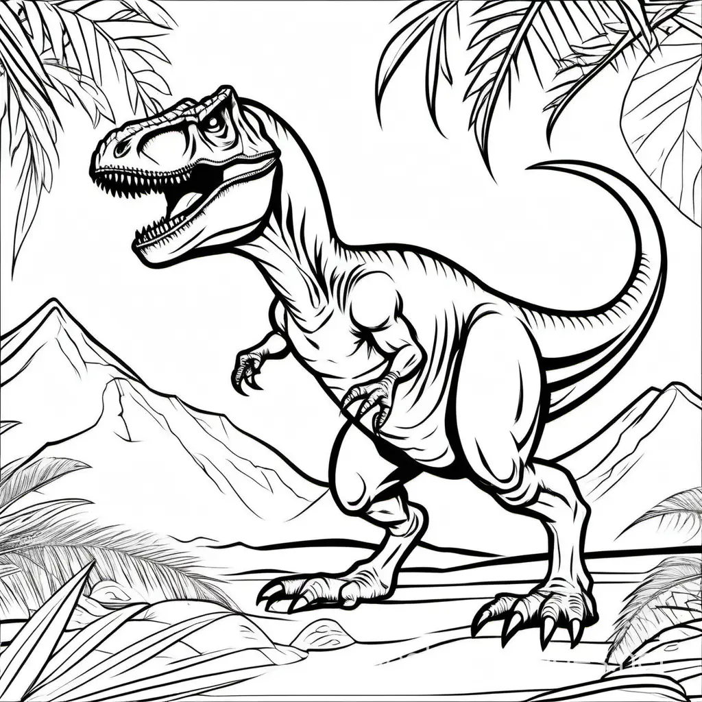 Tyrannosaurus-Rex-Coloring-Page-Simple-Line-Art-for-Easy-Coloring