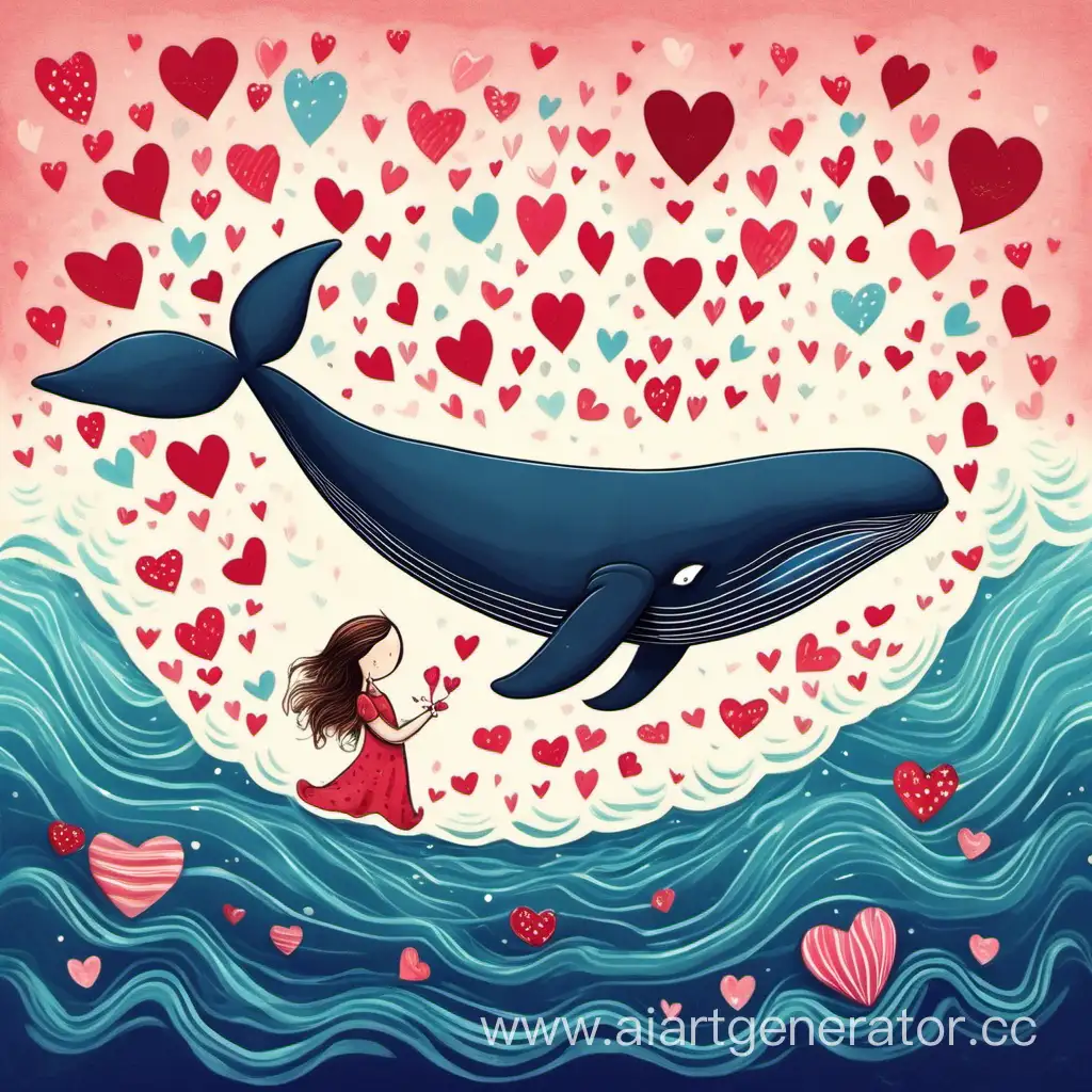 валентинка с китом