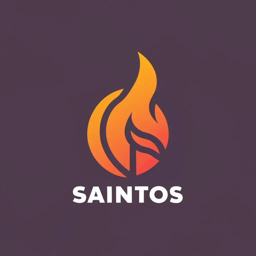 logo, Fire, with the text "SaintOS", typography, be used in Technology industry.  Do not include any other text