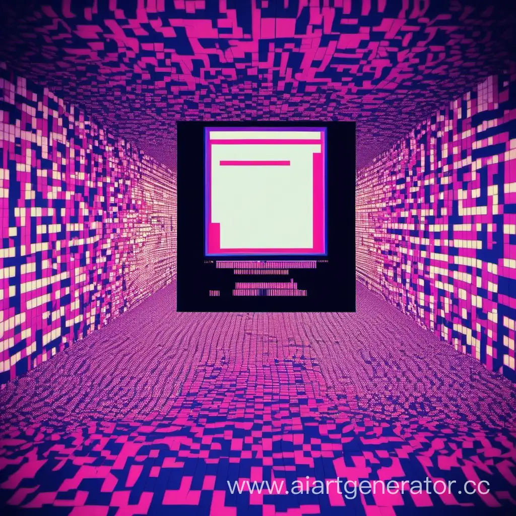 Pixelated-Room-Glitch-Art-Abstract-Interpretation-of-Interference