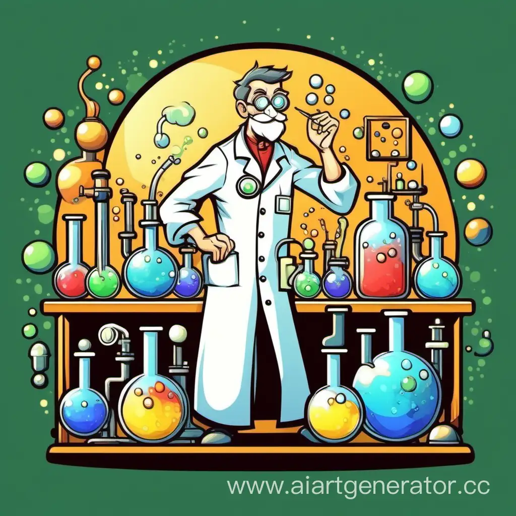 Cartoon-Chemical-Laboratory-Exploring-AlChemists-World