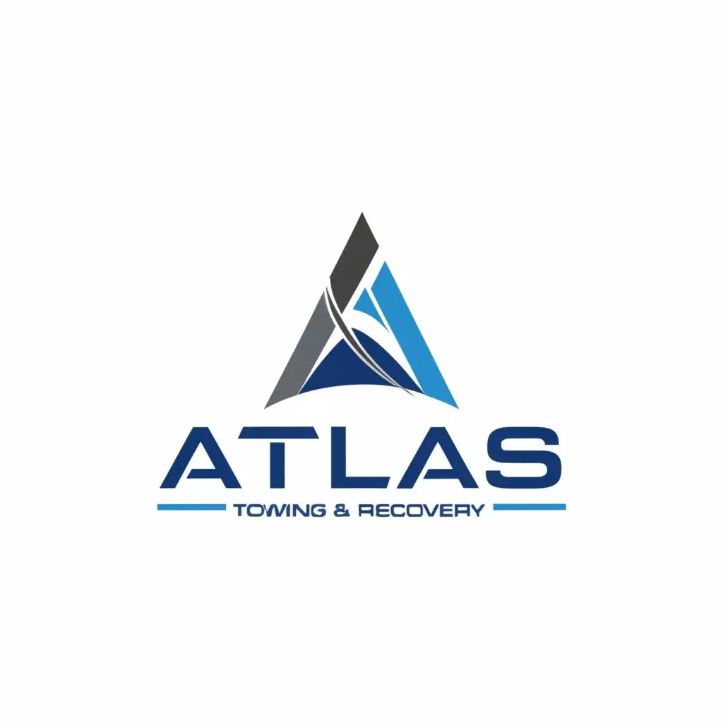 a logo design,with the text "Atlas Towing & Recovery", main symbol:Triangle,complex,be used in Automotive industry,clear background