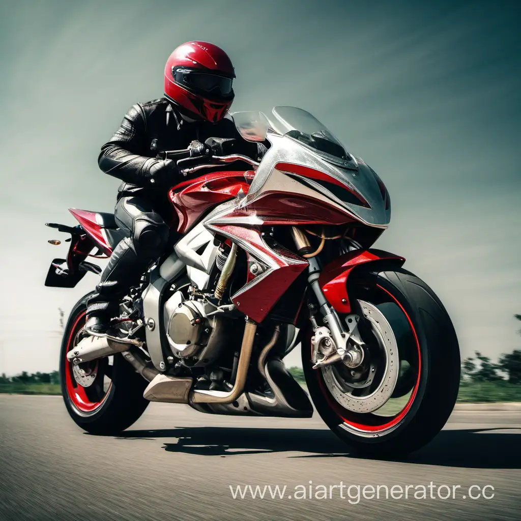 Helmeted-Motorcyclist-Riding-a-Powerful-Motorcycle