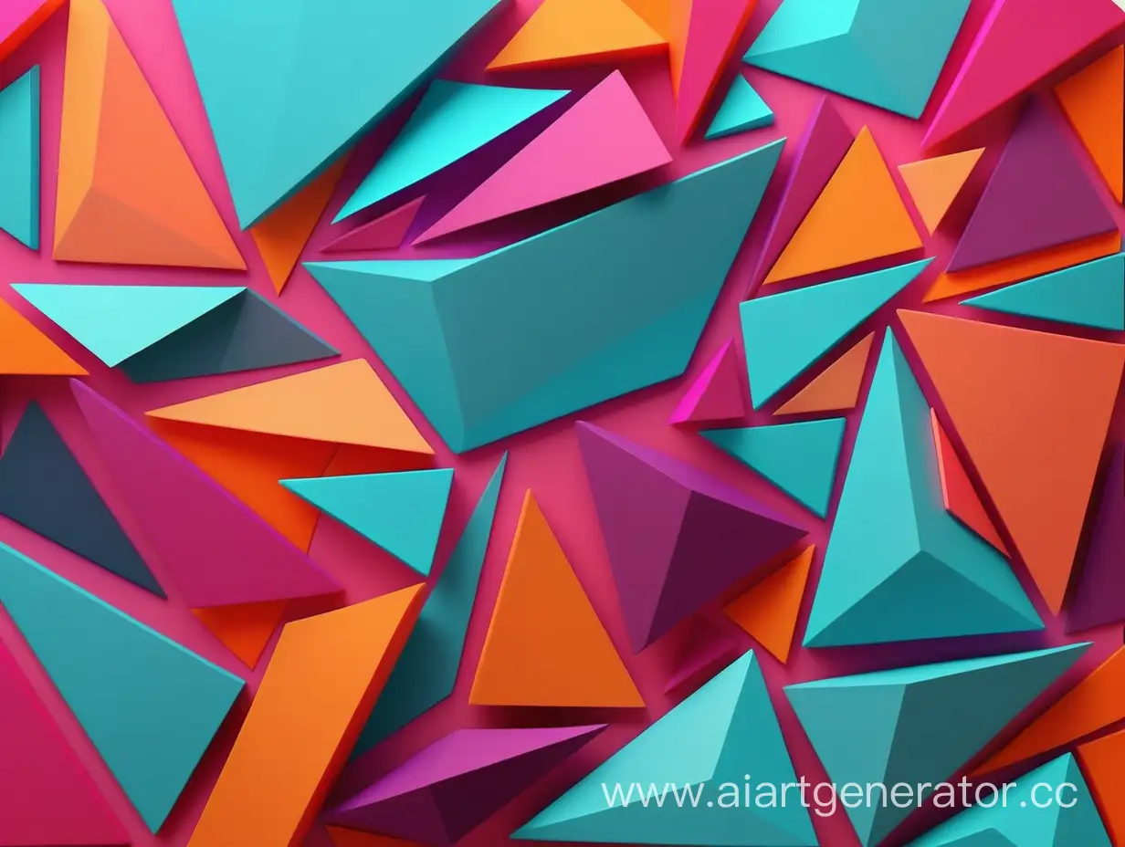 Vibrant-Turquoise-Orange-and-Fuchsia-Abstract-Shapes-Background