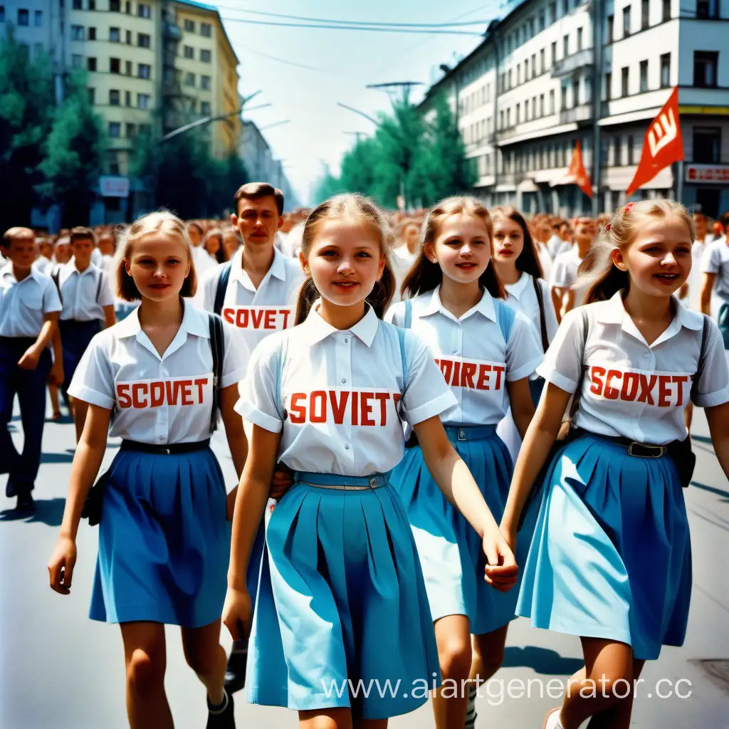 Sunny-Soviet-Celebration-with-Pioneers-and-Banners