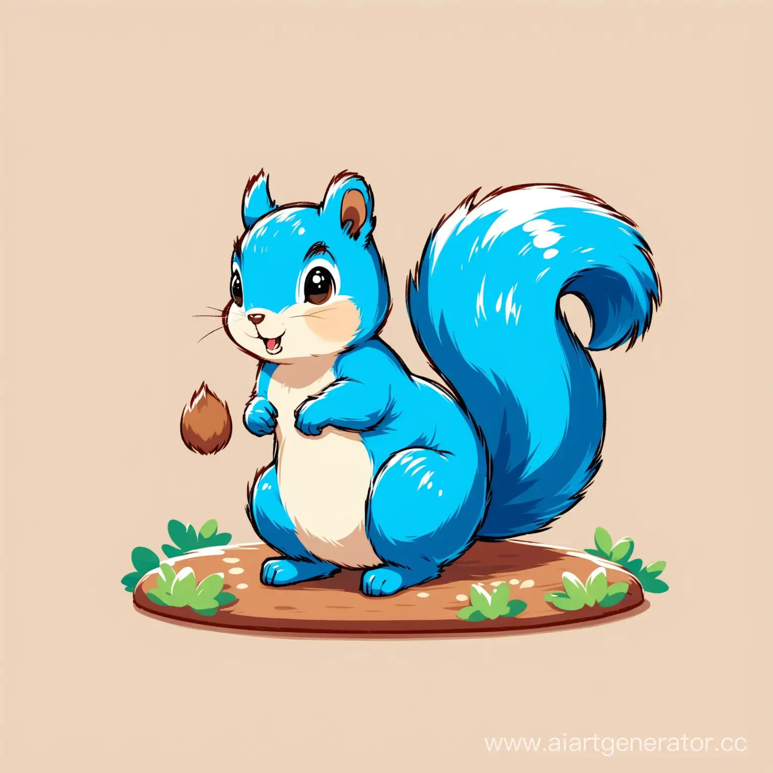 BlueTailed-Squirrel-Illustration-in-2D-Style