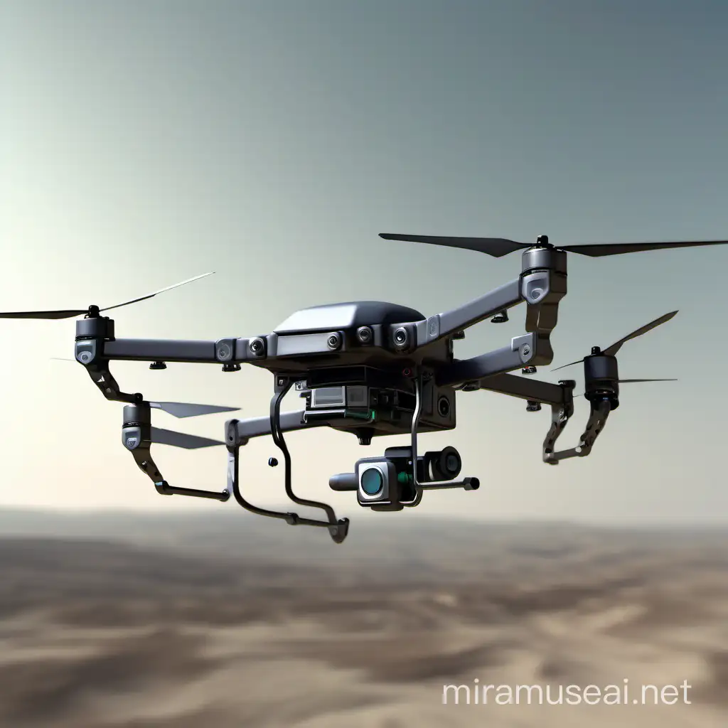 Dron con armas inmovilizadoras y con videovigilancia modernas y rebotadoras de señales 
