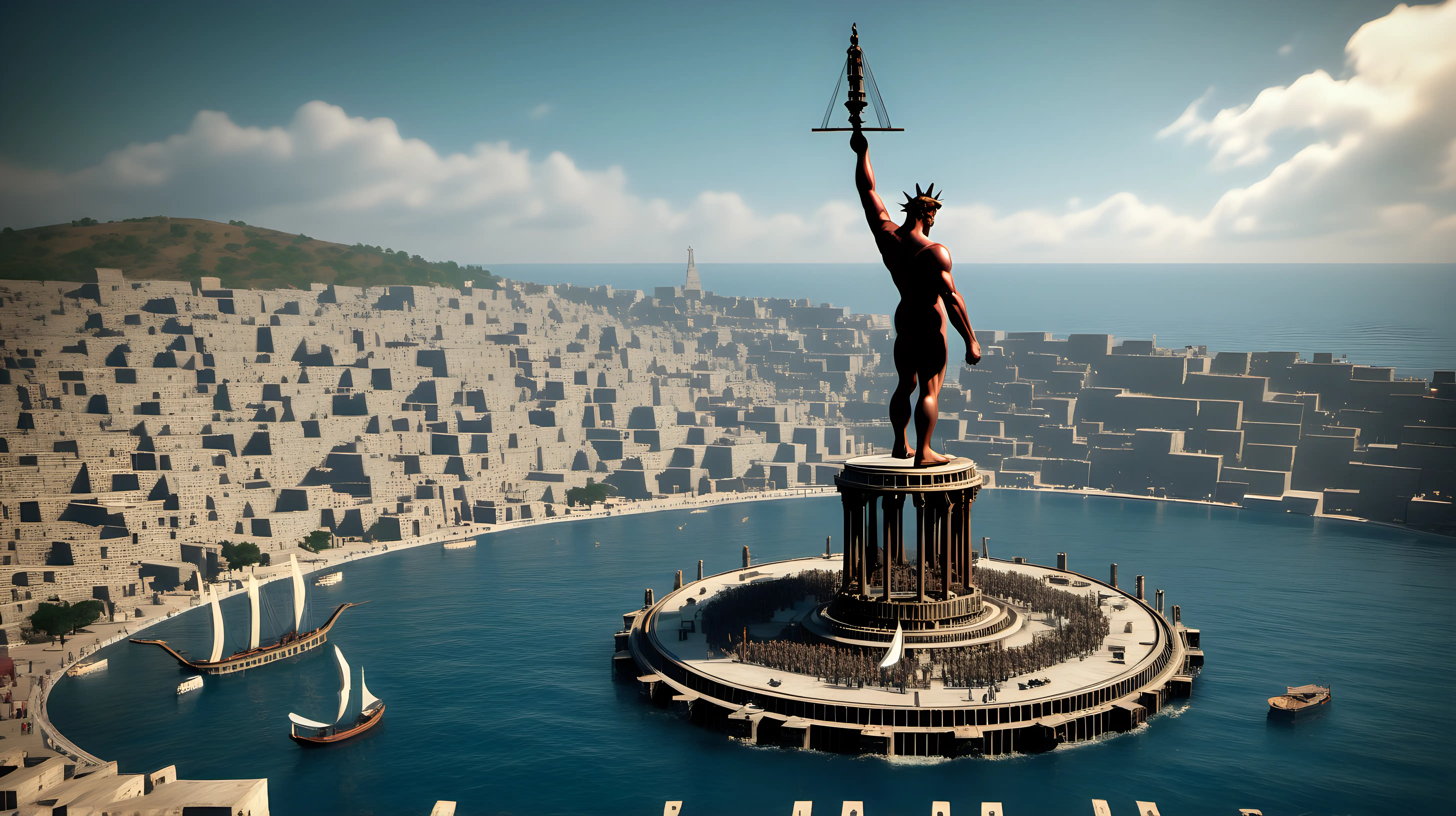 Magnificent Colossus of Rhodes Showcase of Ancient Splendor