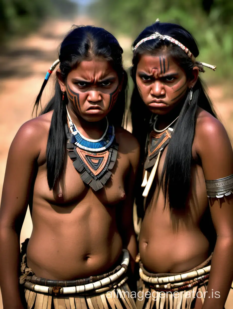 teen angry tribal girls