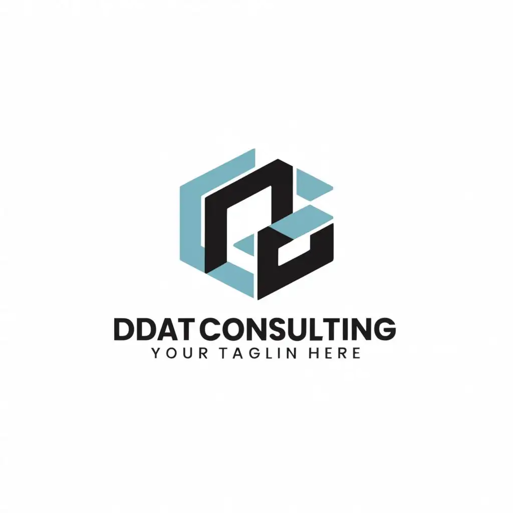 a logo design,with the text "DDAT Consulting

DEY DO DDAT", main symbol:Square,Minimalistic,be used in Technology industry,clear background